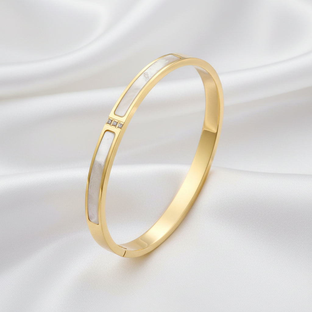 Golden Pearl Bangle