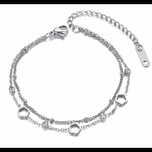 Double layered flower bracelet